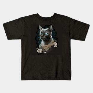 Elegant Burmese Cat Kids T-Shirt